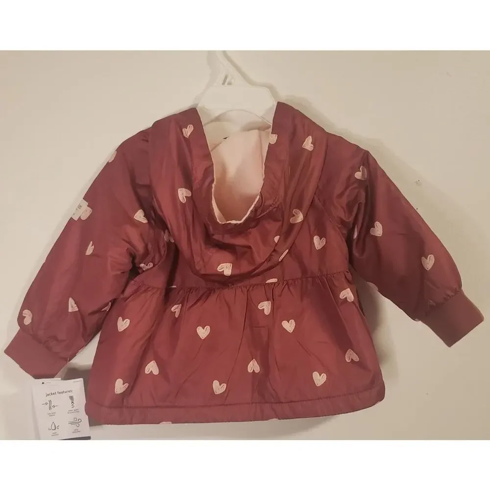 Oshkosh B'Gosh 12 Months Jacket‎ Heart Print Two-tone Pink NWT